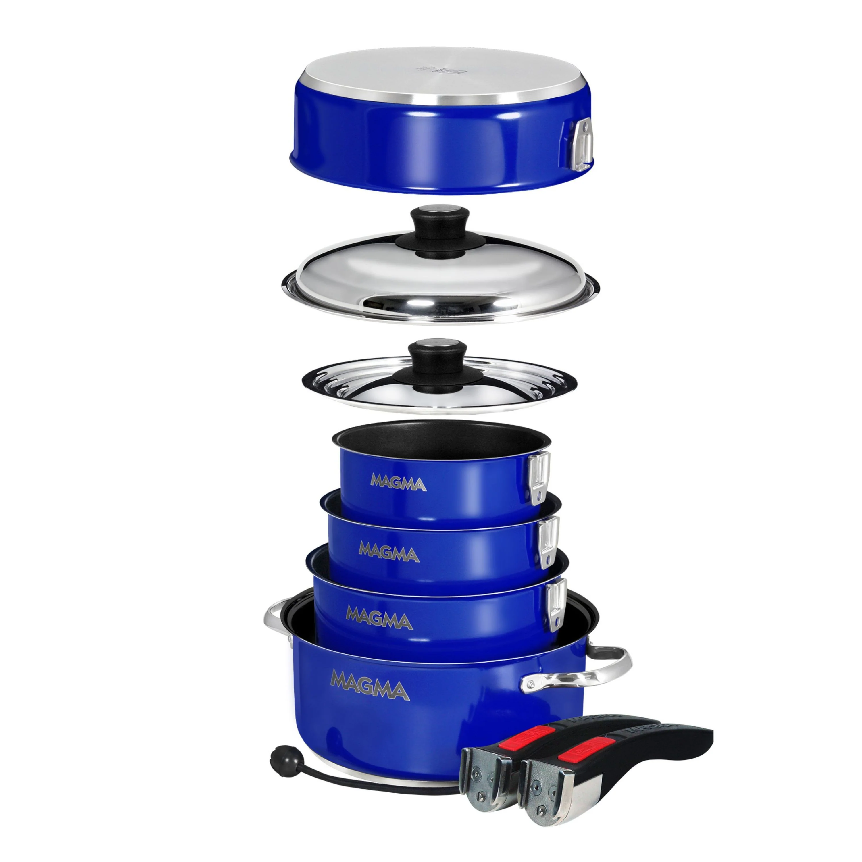 Cobalt Blue Nesting Cookware Set - Image 3