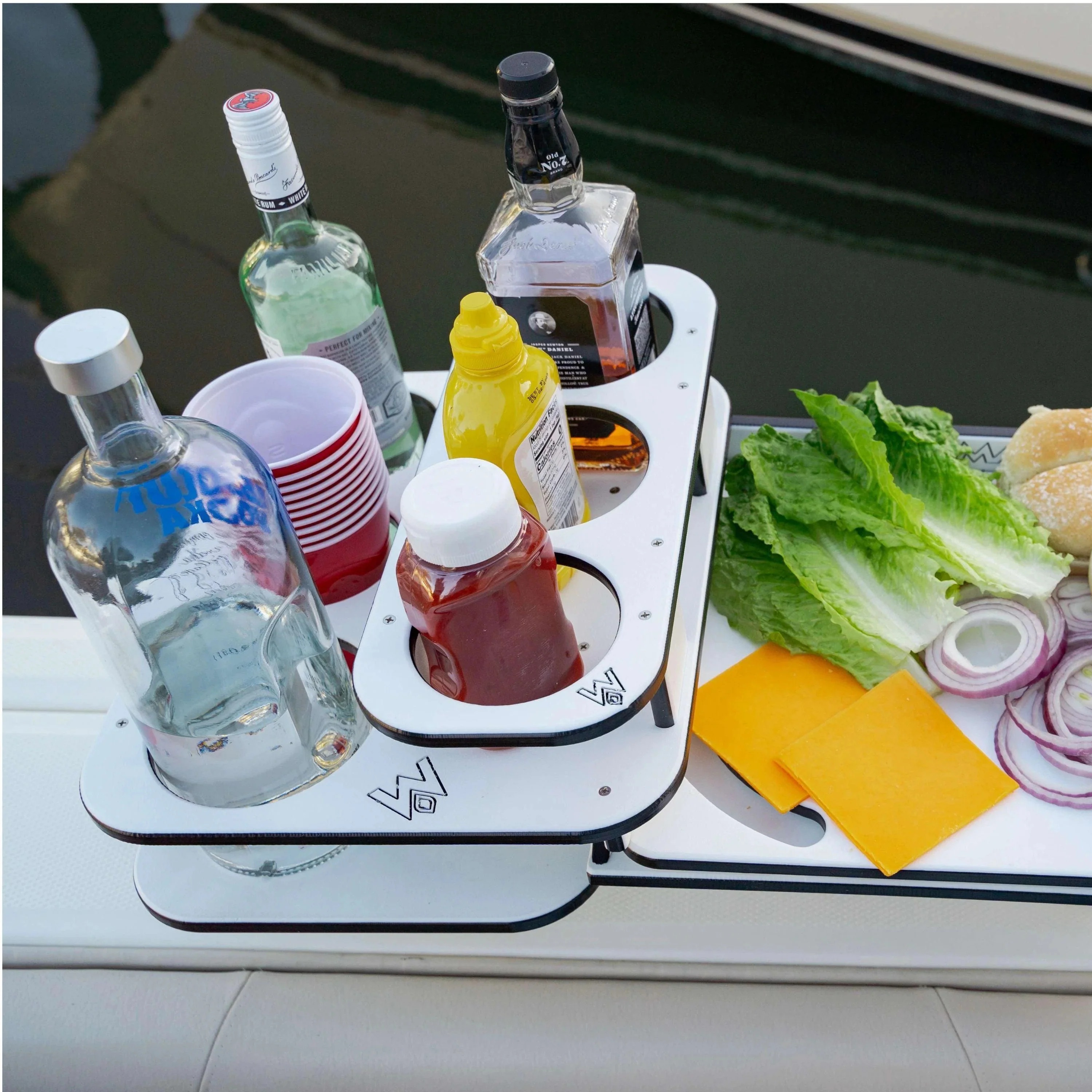 Square Double Stack Side Caddy - Image 4